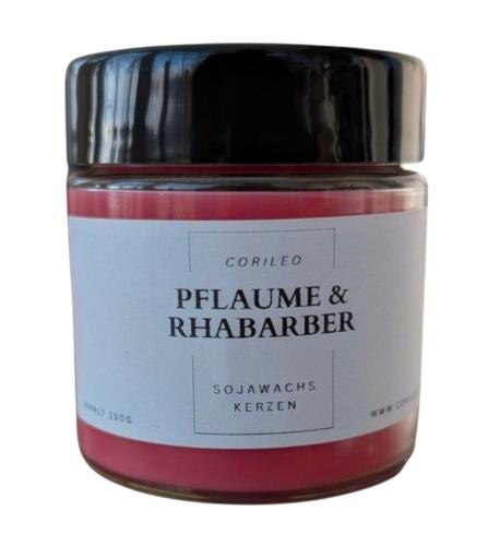 Duftkerze im Glas Schwarze Pflaume u. Rhabarber