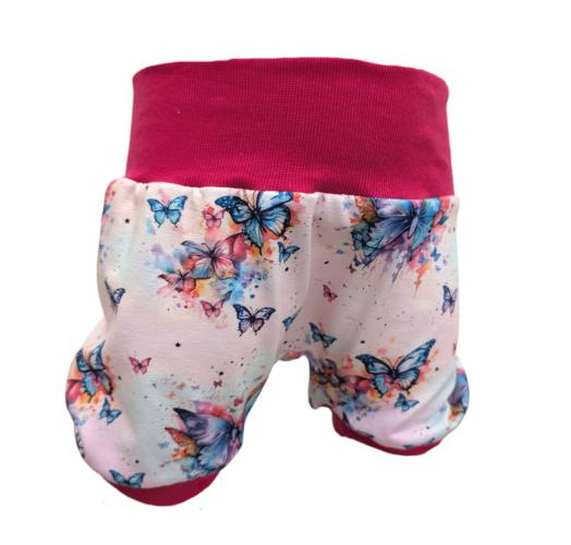Kurze Pumphose Schmetterlings Zauber – Leichte Sommerhose aus Baumwolljersey