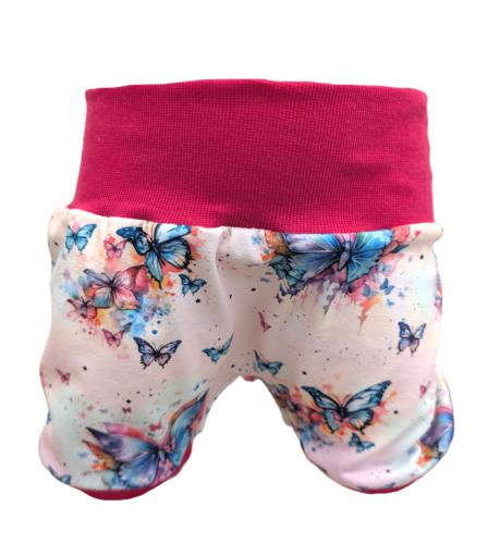 Kurze Pumphose Schmetterlings Zauber – Leichte Sommerhose aus Baumwolljersey
