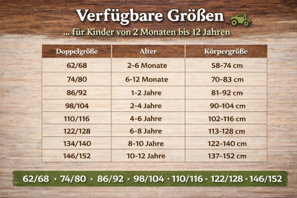 Kinder Pullover Traktor Handmade – Öko-Tex Standard 100 – 62/68–146/152