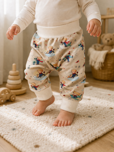 Pumphose Baby & Kinder mitwachsend – Kleiner Entdecker – Baumwolljersey Oeko-Tex - Kopie