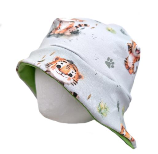 Sonnenmütze S–XL mit Tiger-Motiv