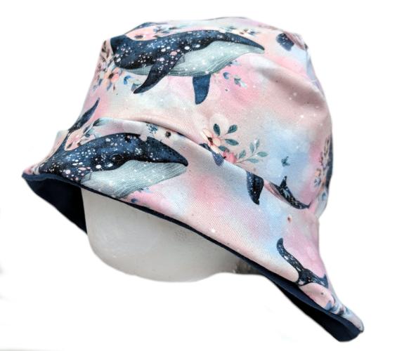 Sonnenmütze S–XL mit Wale Motiv