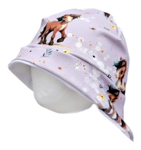 Sonnenmütze S–XL mit Kleines Pony Motiv