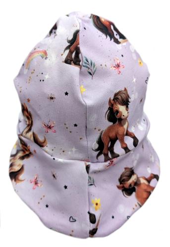 Sonnenmütze S–XL mit Kleines Pony Motiv