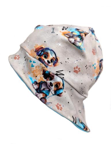 Sonnenmütze S–XL Music Hunde Motiv