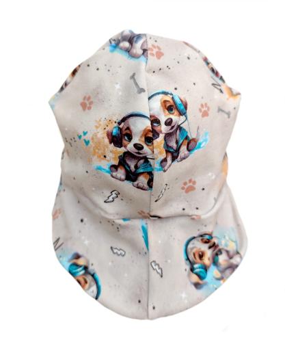 Sonnenmütze S–XL Music Hunde Motiv