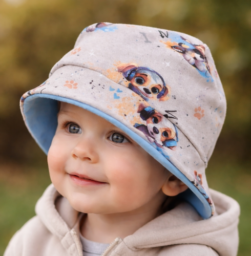 Sonnenmütze S–XL Music Hunde Motiv