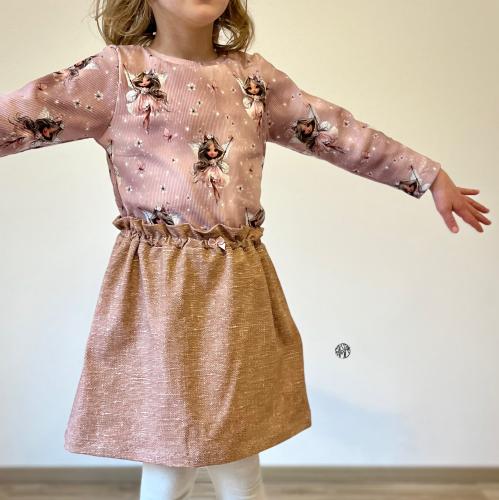 Eigenproduktion Rip Jersey Schmetterlingsfee auf Altrosa