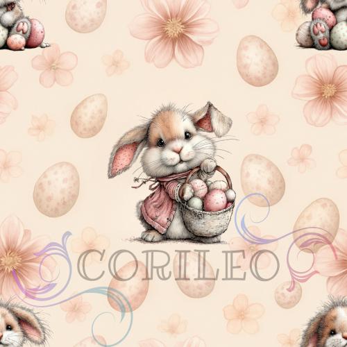 Digitales Stoffdesign Allover Ostern Hase