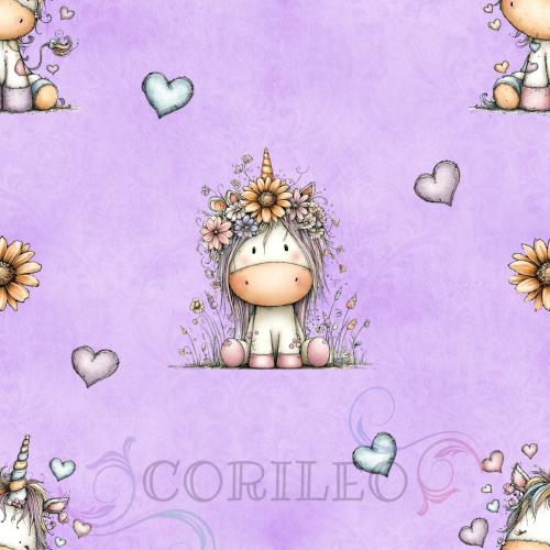 Digitales Stoffdesign Allover Unicorn