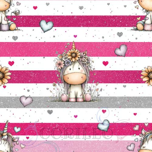 Digitales Stoffdesign Allover Unicorn