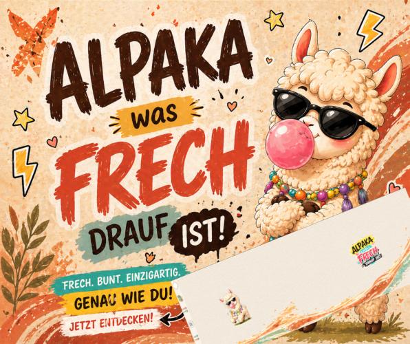 Digitales Stoffdesign Freches Alpaka Bubble Blase + PNG - Kopie