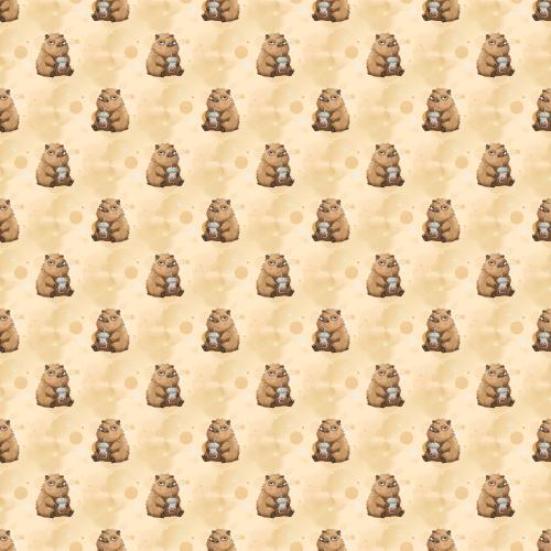 Digitales Stoffdesign Allover Bubble Tea