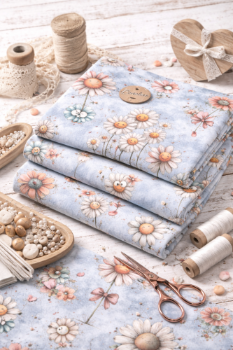 VB -  Gänseblümchen Stoff – Eigenproduktion | Jersey & French Terry - Kopie - Kopie