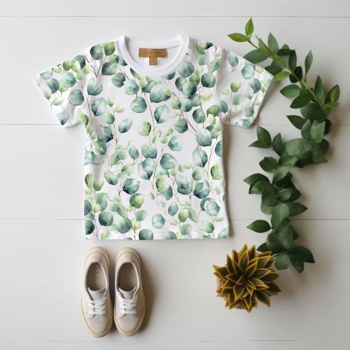 VB - Eigenproduktion Eukalyptusblätter auf Weiß