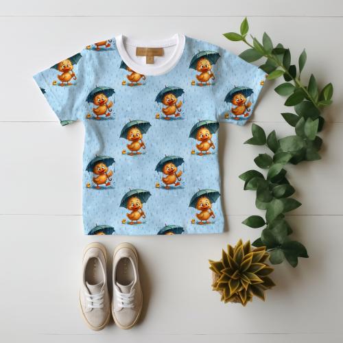 VB - Eigenproduktion Ente im Regen mit Regenschirm