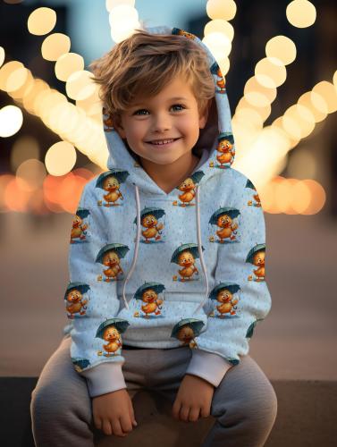 VB - Eigenproduktion Ente im Regen mit Regenschirm