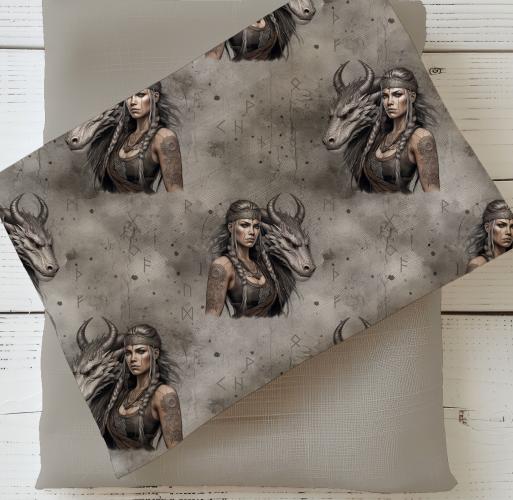 VB - Eigenproduktion Dragon Woman auf Braun/Grau