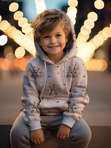 VB - Eigenproduktion Teddybär Blumen auf Creme