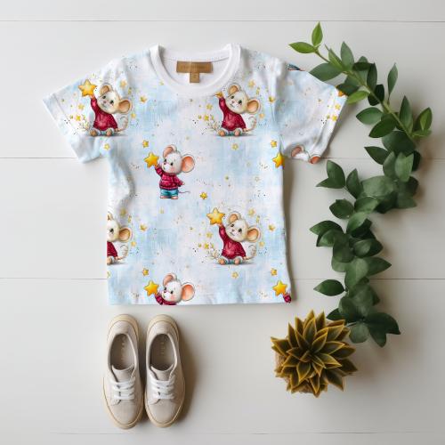 VB - Eigenproduktion Kleine Sternenmaus auf Hellblau