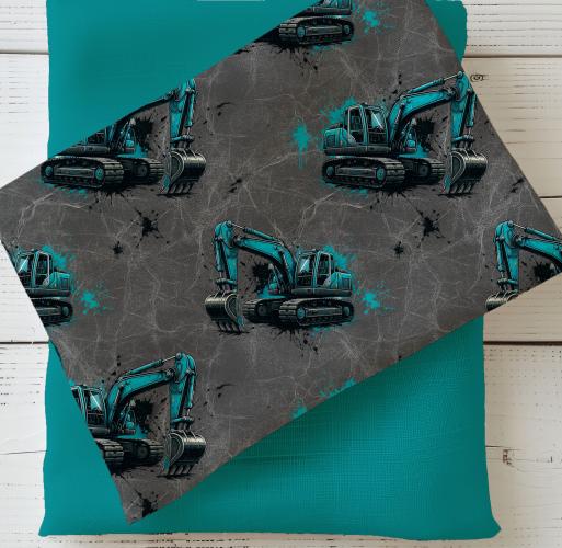 VB - Eigenproduktion Cooler Bagger auf Fahrt Türkis / Grau