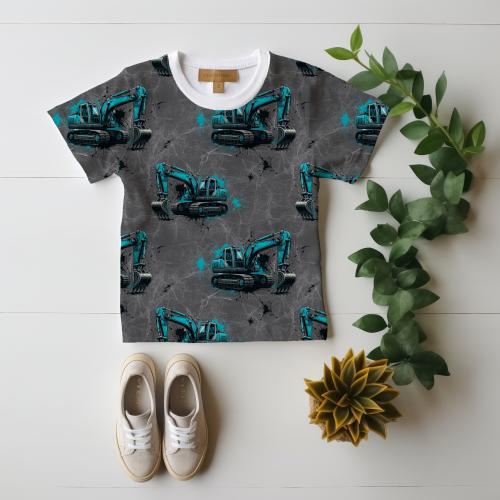 VB - Eigenproduktion Cooler Bagger auf Fahrt Türkis / Grau