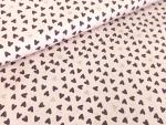 Baumwollstoff Poplin Sweet Herzen auf Hell Altrosa