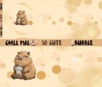 Digitales Stoffdesign Gapybara Bubble Tea