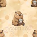 Digitales Stoffdesign Allover Bubble Tea