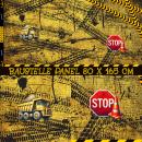 VB - Eigenproduktion Panel Baufahrzeuge auf Gelb 80 x 165 cm