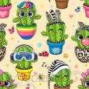 VB - Eigenproduktion Kaktus in Töpfen auf Vanille