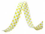 Paspelband 9 mm Weiss Gelb Punkte